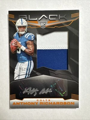 2023 Panini Black Anthony Richardson True RPA Patch Auto RC Citrine /50 Colts - Image 1 of 4