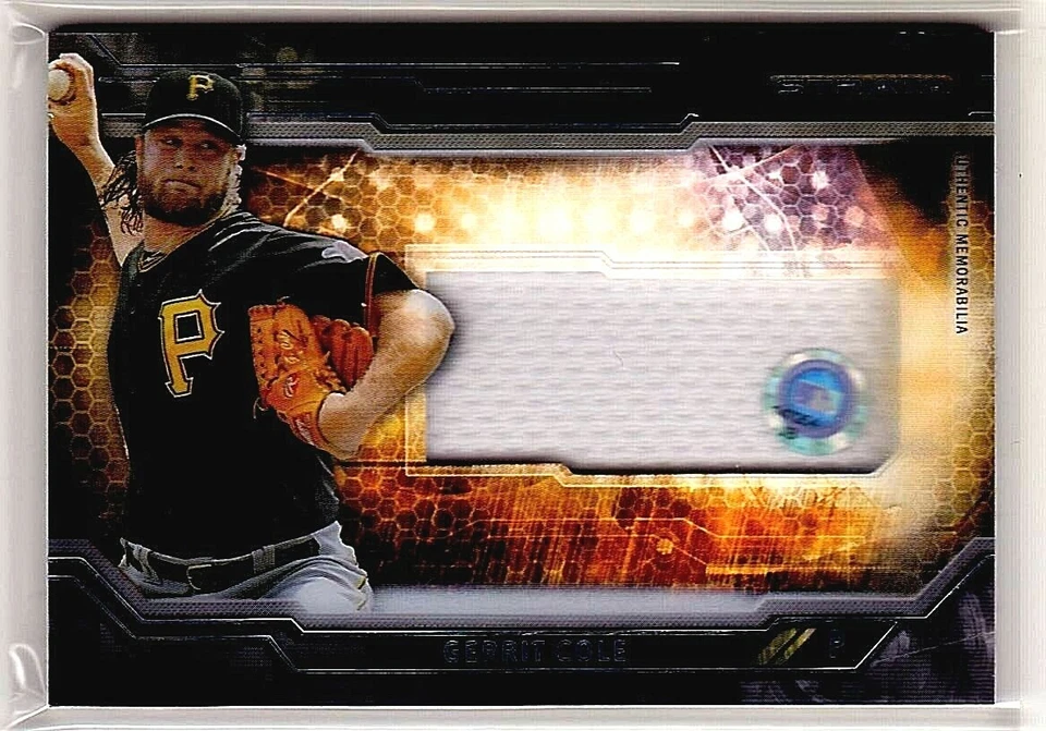 GERRIT COLE 2016 TOPPS STRATA LARGE GAME USED JERSEY ` PIRATES - Image 1 of 1