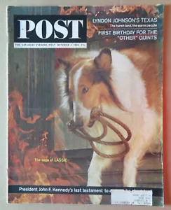 SATURDAY EVENING POST October 3 1964 LASSIE-JFK-Car Ads CHEVY Chevelle RAMBLER + - Bild 1 von 12
