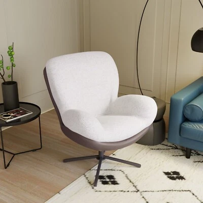Modern 360 Degree Swivel Upholstered Chenille Accent Chair Club Chair Sofa - Image 1 of 4
