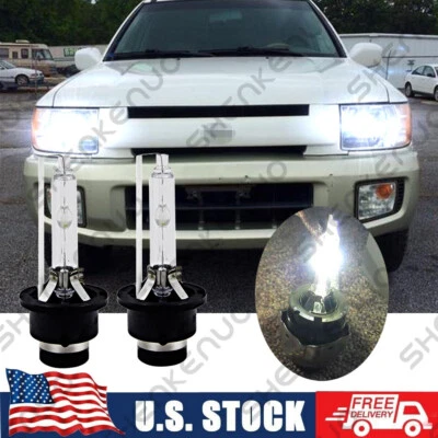 For Infiniti QX4 1999-2003 - 6000K Front Xenon HID Headlight Bulb Low Beam Qty2 - Image 1 of 4