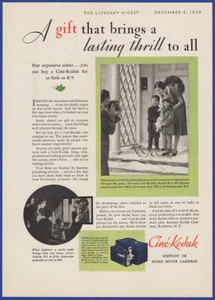 Vintage 1930 Kodak Cine-Kodak Model K Filmkamera Ephemera 30er Jahre Druckanzeige - Bild 1 von 1