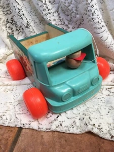 1965 Fisher Price Toys Milk Wagon. Wood + Plastic - Picture 1 of 7