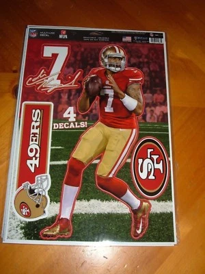 COLIN KAEPERNICK #7 SAN FRANCISCO  49ERS MULTI USE PEEL AND STICK DECAL SHEET NU - Image 1 of 2