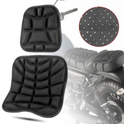 Pair Motorcycle Seat Cushion Comfort Pad Cover Pressure Relief Air Pad Universal - Image 1 of 4