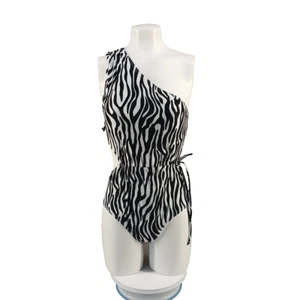 One Piece Resort Swimwear UPF +50 MEDIUM(8-10) Padded One Shoulder - Picture 1 of 12