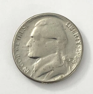 1966 P Jefferson Brockage Die Cap Nickel Error Coin - Picture 1 of 3