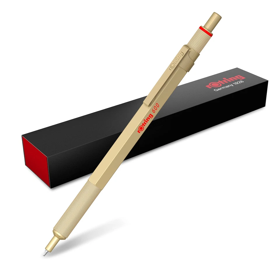 rOtring 600 Ballpoint Pen Gold Knock Type 2183911 Japan Limited