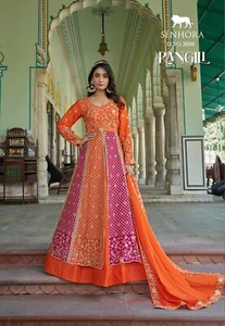Indo Western Kleid indische Partykleidung indische Frauen ethnische Designer Hochzeit Eid - Bild 1 von 17