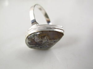 Attractive Natural Jasper Sterling Silver 925 Ring Size 10.75   JASR430