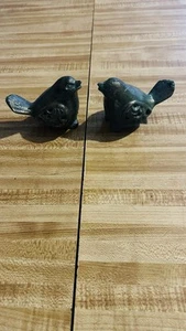 Sungmor Tabletop Figurine Cast Iron Samll 2PC Bird Statues Ornaments Decor - Picture 1 of 8