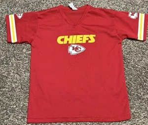 Franklin Red Mesh Kansas City Chiefs Short Football Jersey Youth Medium - Picture 1 of 3