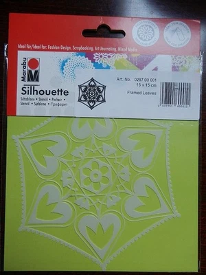 Marabu Silhouette-Schablone 15x15cm (klein), "Framed Leaves" - Bild 1 von 4