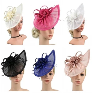 Nuevo Moda Boda Fascinador Sombrero Mujeres Cóctel Iglesia Flor Chpeau Prendas para la cabeza - Imagen 1 de 29