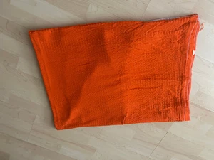 Neuwertige Bettwäsche 2tlg. kräftiges Orange in Seersucker - Bild 1 von 2