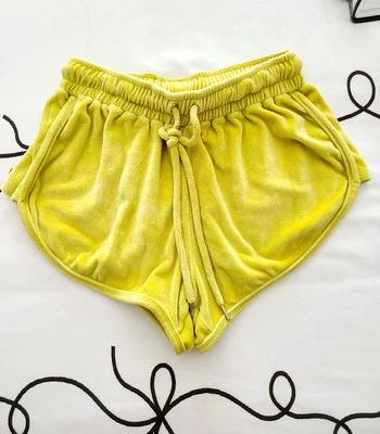 Mikoh Luca Velour Shorts Chartreuse Yellow Green Size 2 Medium - Image 1 of 3