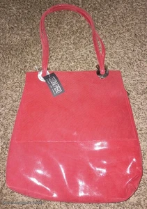 Neu mit Etikett Vintage Cecconi Piero rote italienische Echtlederhandtasche hergestellt in Italien - Bild 1 von 10