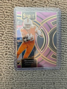 2023 Panini Select #189 Brandon Johnson 38/75 Purple Prizms Denver Broncos - Picture 1 of 2