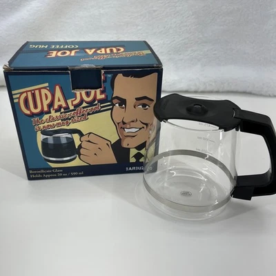 Taza cafetera Cupa Joe 20 oz vidrio borosilicato novedad mordaza regalo Barbuzzo nueva Foto 1 de 4