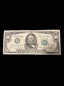 Circulated $50 Bill (Fifty Dollar Bill) - 1977 - Picture 1 of 2