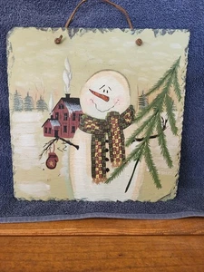 Imagen de muñeco de nieve de pizarra 10x10 realmente linda - Imagen 1 de 3