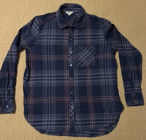 Orvis Flanellhemd Damen Größe L rosa blau kariert langarm dick & weich - Bild 1 von 9