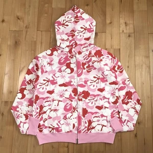BAPE Aloha camo full zip hoodie a bathing ape pink camo NIGO Size S - Picture 1 of 8