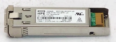 HPE Original 10Gb SFP+ JD094B X130 10G LC LR Transceiver Module SPP10ELRCDFF-HP - Bild 1 von 3