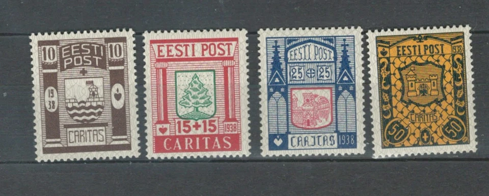 LOTE CONJUNTO MLH CONMEMORATIVO ESTONIA EUROPA CARITAS (EURO 580) Foto 1 de 1