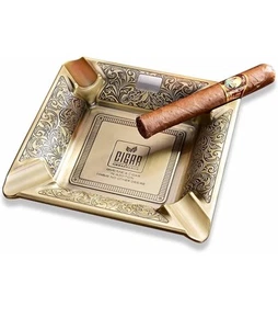 Cigar Ashtray 4 Slots Metal Large Cigarettes Ashtray for Home and Office Gifts f - Picture 1 of 7