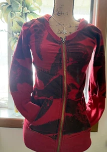 Giacca grafica vintage Pac Sun, grunge, gotica, taglia small, Y2K, rossa - Foto 1 di 24