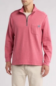 Tommy Bahama Men's Pullover XL Haystack Half Zip long sleeve  Red Sail NWT - Picture 1 of 4