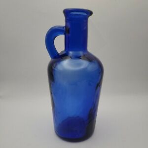 Spanish Recycled Blue Glass Bottle / Jug / Vase - Decorative