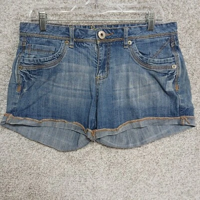 Amethyst Jean Short Shorts Womens 11 Blue Stretch Hot Pants Daisy Dukes *Stains - Image 1 of 4