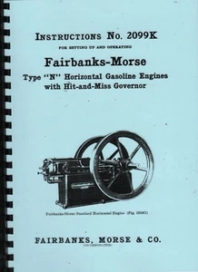 Instrucciones y piezas de funcionamiento de motor estacionario estacionario Fairbanks-Morse ""N - Imagen 1 de 1