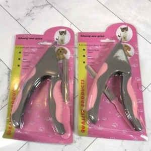 NWT Dog Nail Pet Nail Trimmer Clippers Trimming Tool SET of 2 New with Tags Pink - Picture 1 of 9