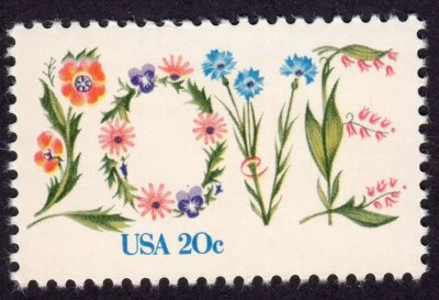 Scott #1951 Love Flowers Single Stamp - MNH - Image 1 of 2