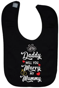 Daddy Will You Marry My Mummy Baby Fütterlätzchen Neugeborene - 3 Jahre Heiratsantrag - Bild 1 von 10