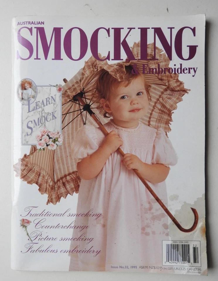 Australian Smocking & Embroidery magazine No 32 from  1995 complete w/ patterns - Image 1 of 4