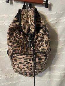 Borsa/zaino Sequin Leopard Bling ottime condizioni - 25,00 - Foto 1 di 4