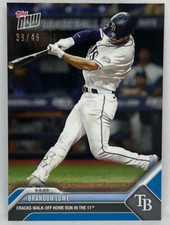 2023 Topps Now #817 Brandon Lowe Tampa Bay Rays BLUE Parallel 39/49