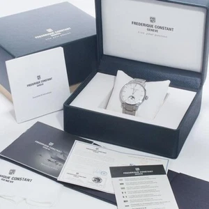 Frederique Constant Slimline Moonphase FC-705S4S6B2 Automatic Winding Men Watch - Picture 1 of 10