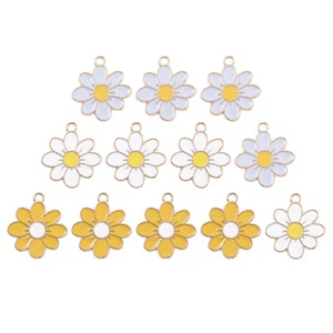 30 Pcs Pendants For Making Bracelets Flower Charm Pendants - Picture 1 of 12