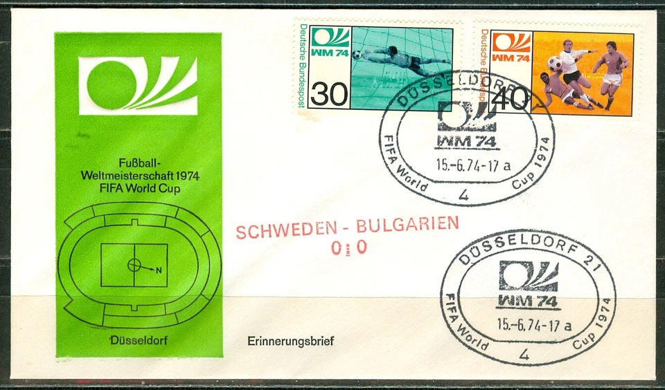 Alemania Mundial Fútbol 1974 Cubierta Suecia-Bulgaria 0:0 Foto 1 de 1