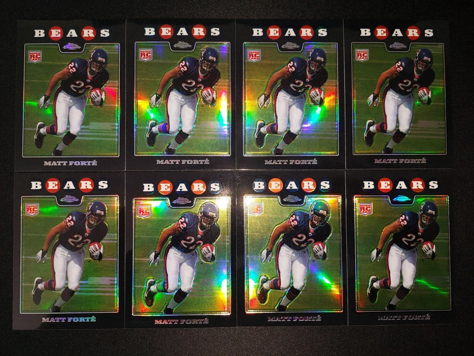 2008 Topps Chrome Matt Forte #TC191 Refractor Chicago Bears RC 8 Card LOT - Image 1 of 2