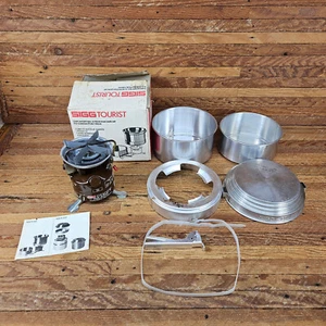 Sigg Tourist Cookset Coleman Peak 1 Stove 400 Pots Swiss Backpacking Gas Small - Picture 1 of 24