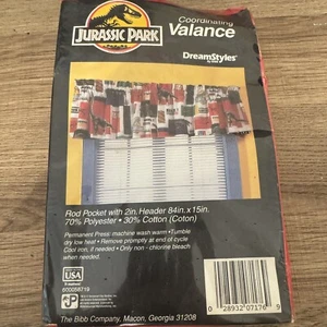 Vtg Jurassic Park Valance Still Sealed In Package 84 By 15 Inches By DreamStyles - Picture 1 of 3