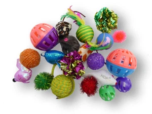 HDP Grab bag 20 pieces cat kitty assorted toys bag - Picture 1 of 3