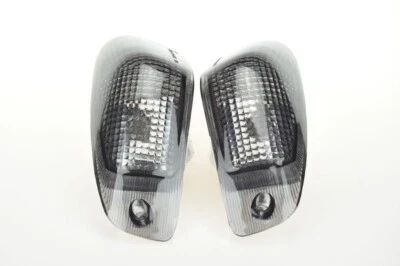 Front Turn Signals Smoke Lens fit Kawasaki 1990-2005 Ninja ZX-6 ZX600 - Image 1 of 4