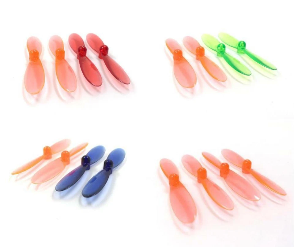 Hubsan X4 H107D 55mm Orange Green Blue and Red Propellers - Image 1 of 4